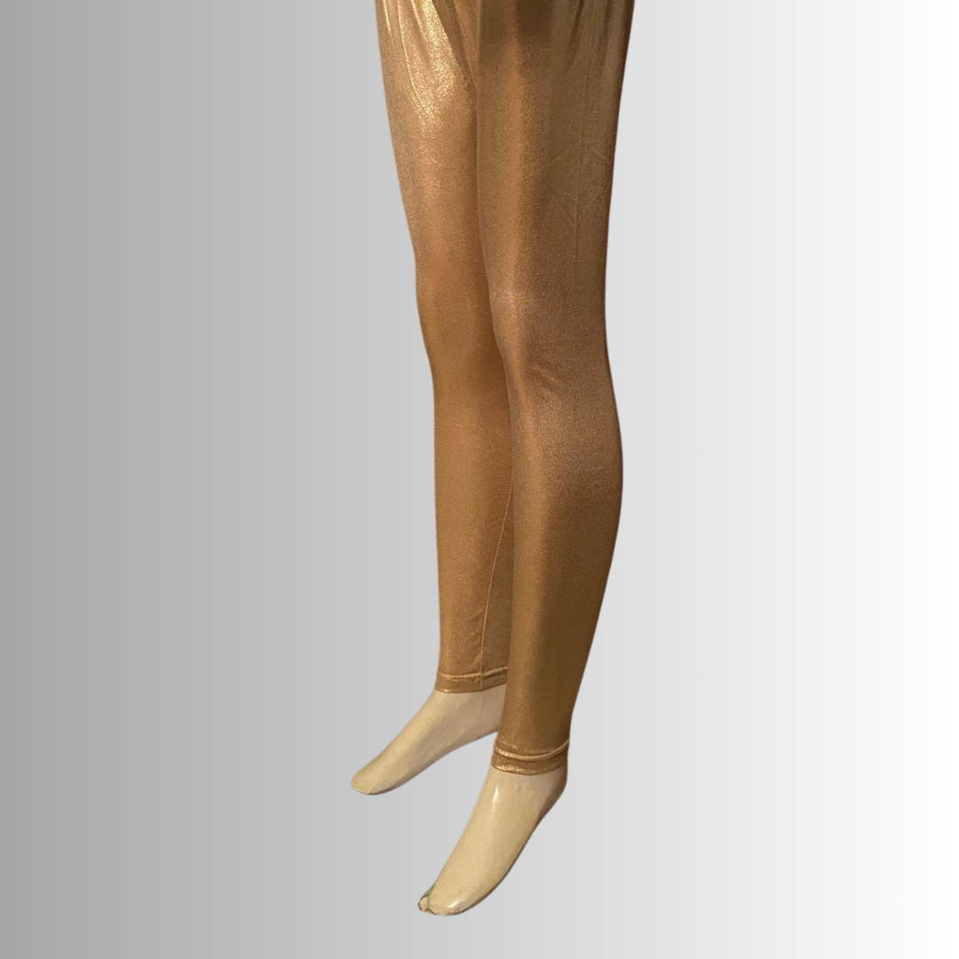 MarsX - Light Gold Shiny Leggings