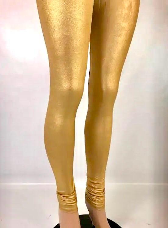 MarsX-Female Golden Shiny Legging Collection