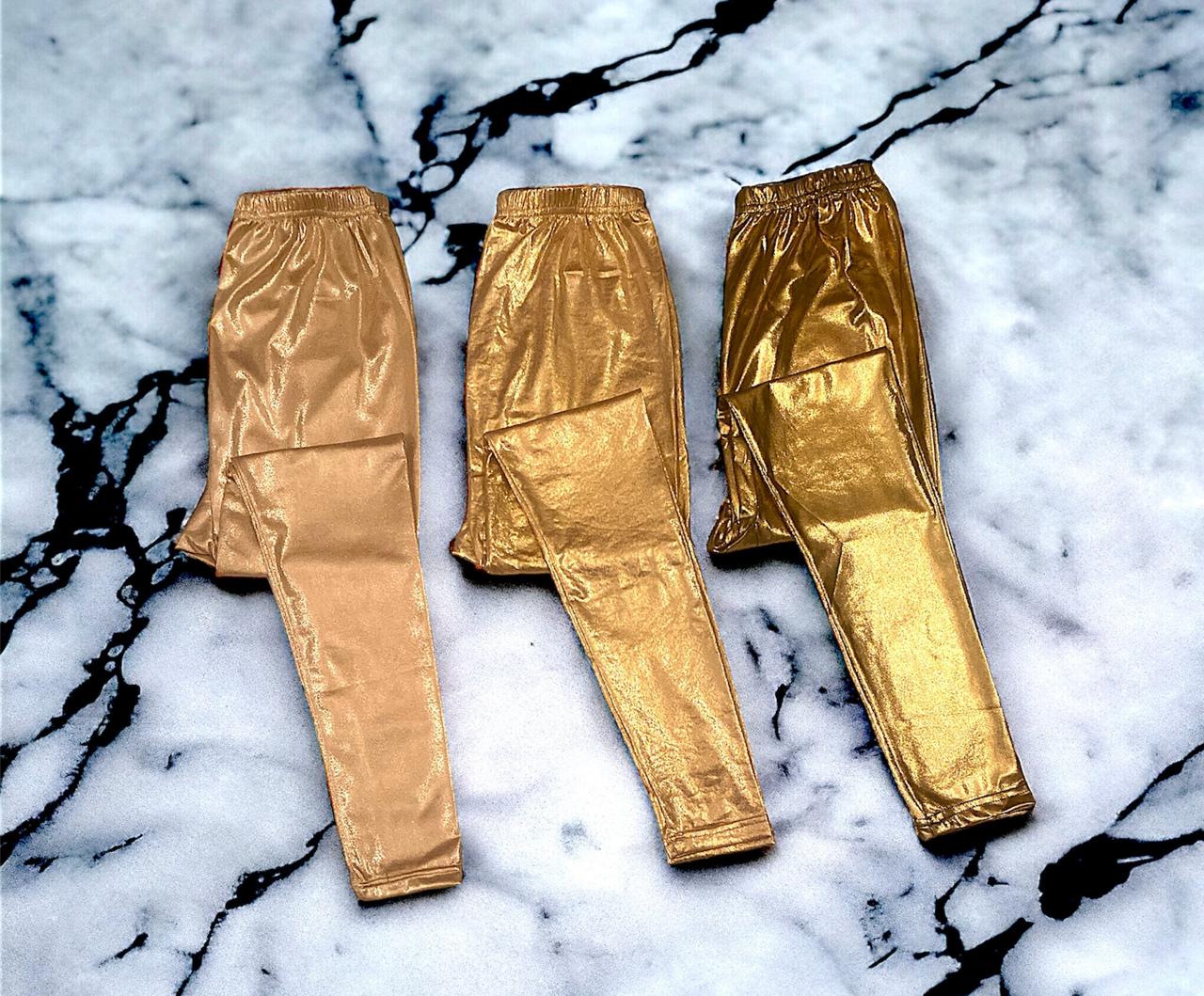 MarsX-Female Golden Shiny Legging Collection