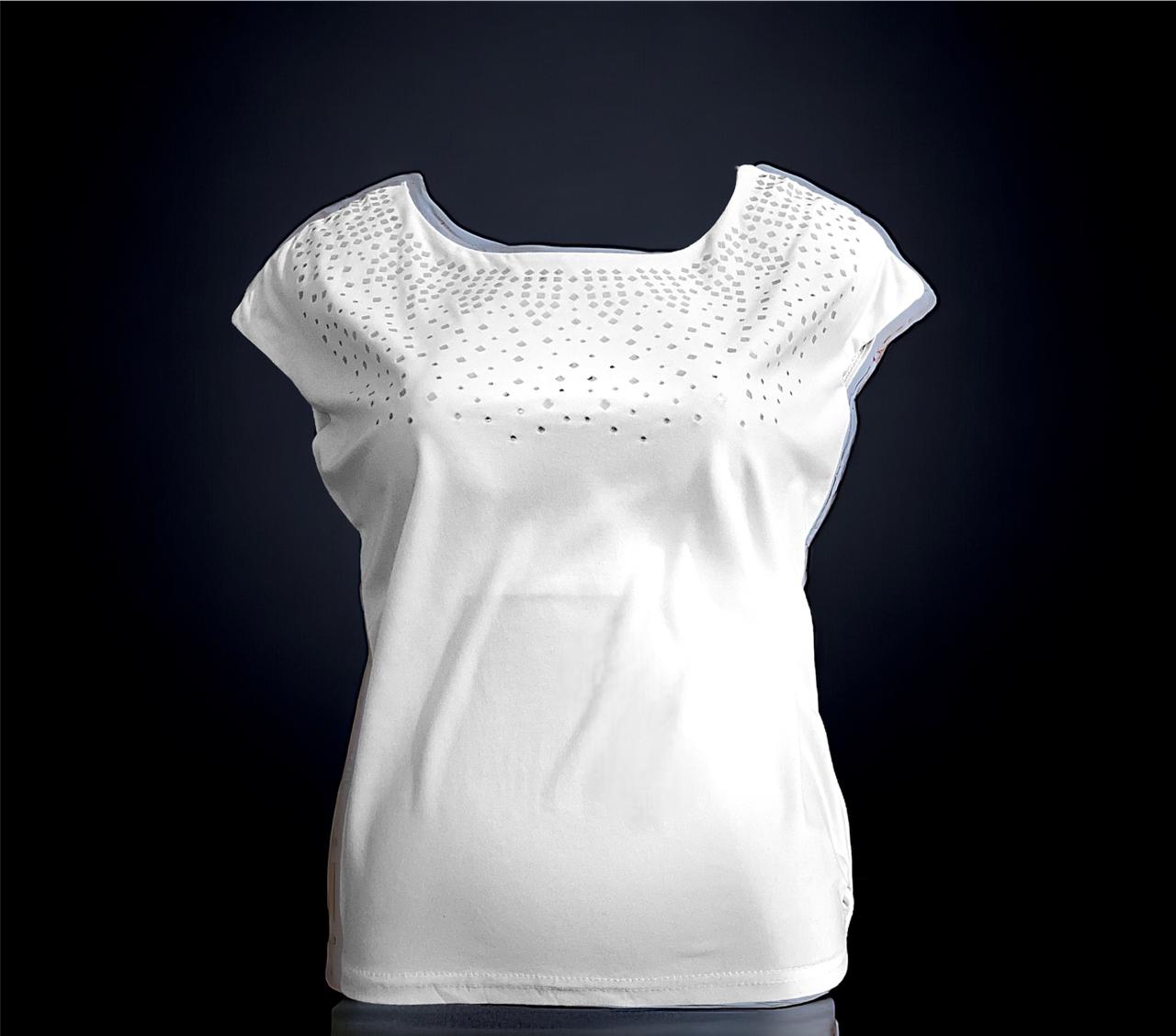 MarsX-Female White Sleeve-less Short Top