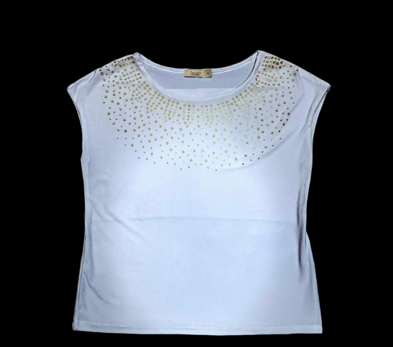 MarsX-Female White Sleeve-less Short Top