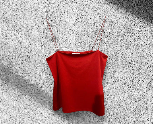 MarsX-Female Red Square-Shaped Camisole