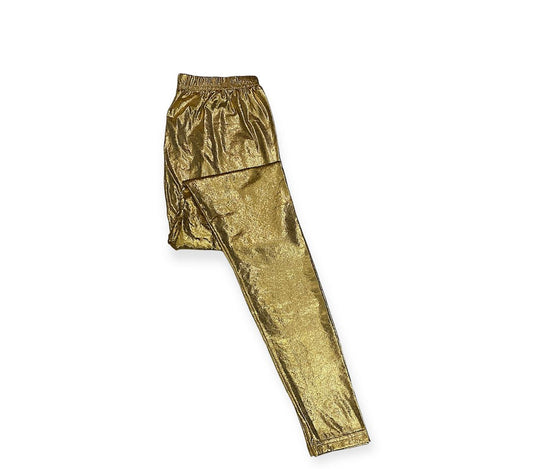 MarsX-Female Golden Light Brown Shiny Leggings