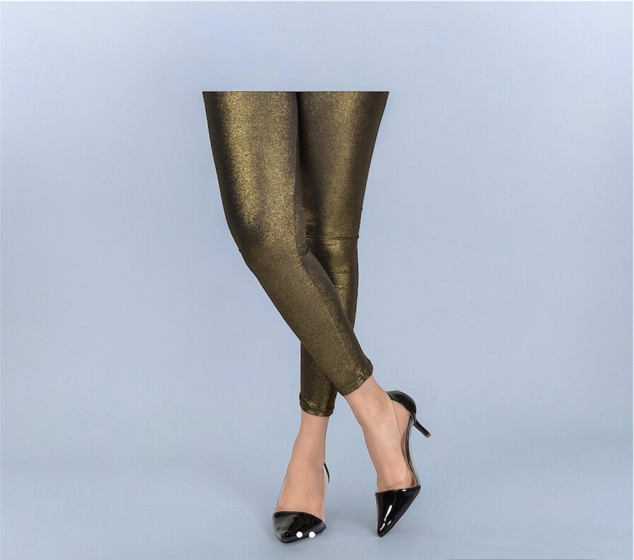 MarsX-Female Greenish Golden Shimmer Legging