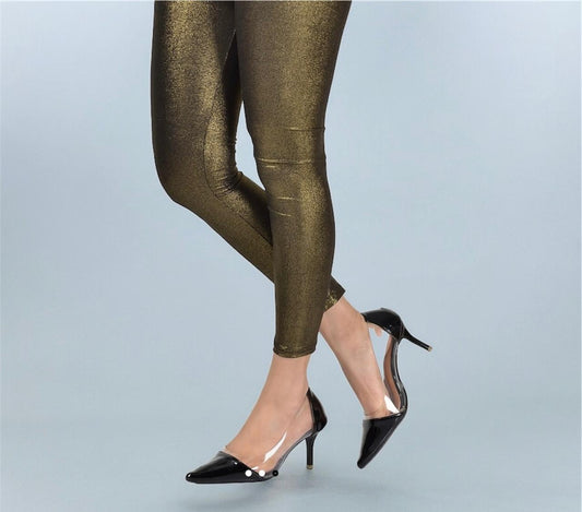 MarsX-Female Greenish Golden Shimmer Legging